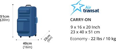 air transat oversized baggage|air transat baggage requirements.